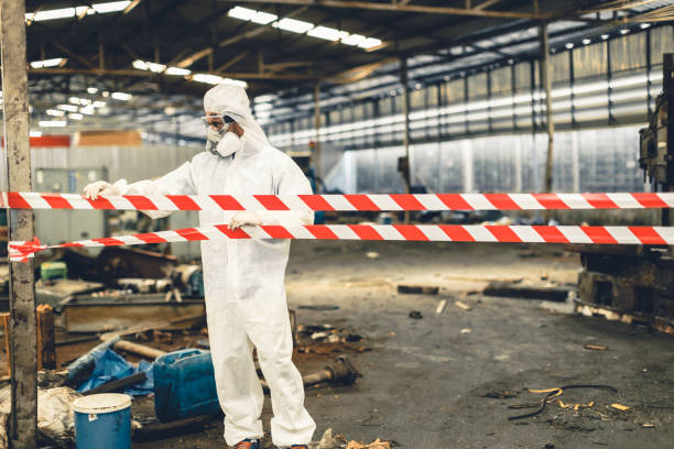 Professional Sewage Cleanup technician working in Stevinson, CA
